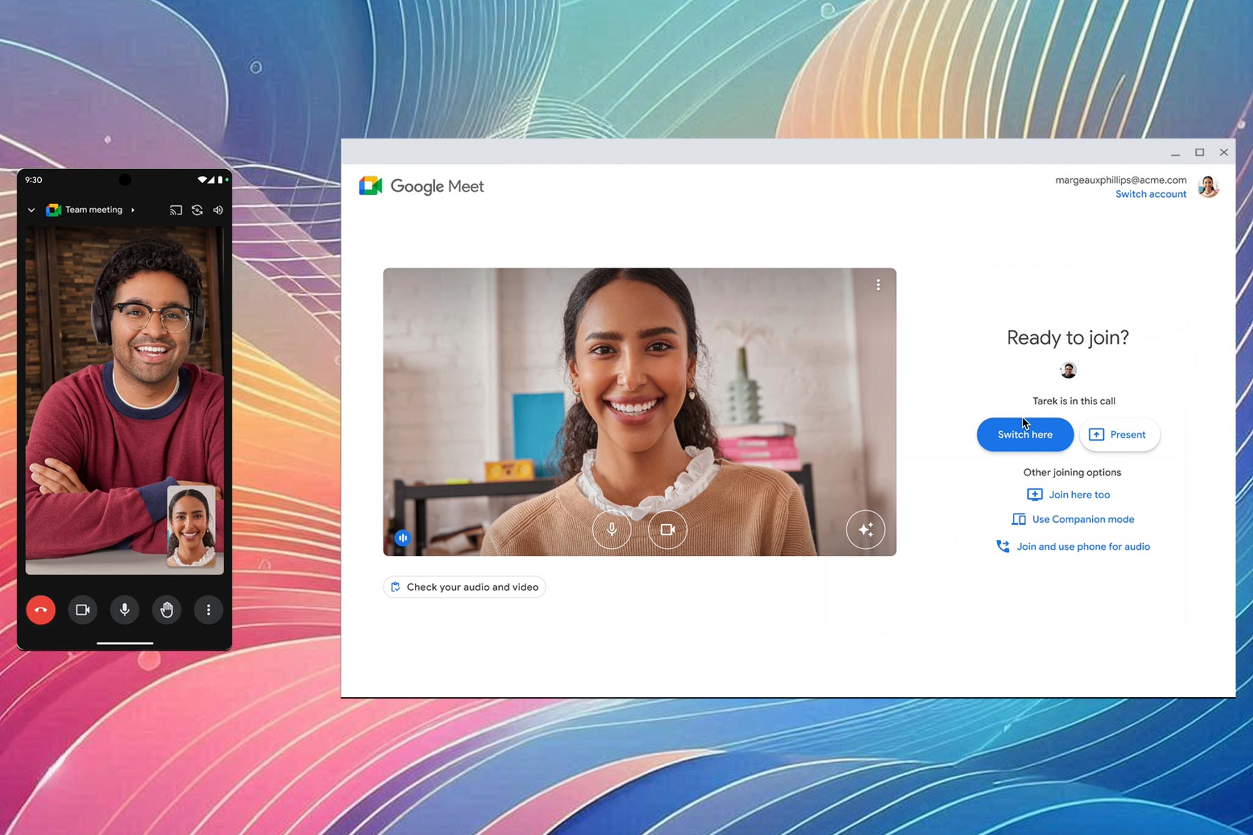 google meet transfer calls
