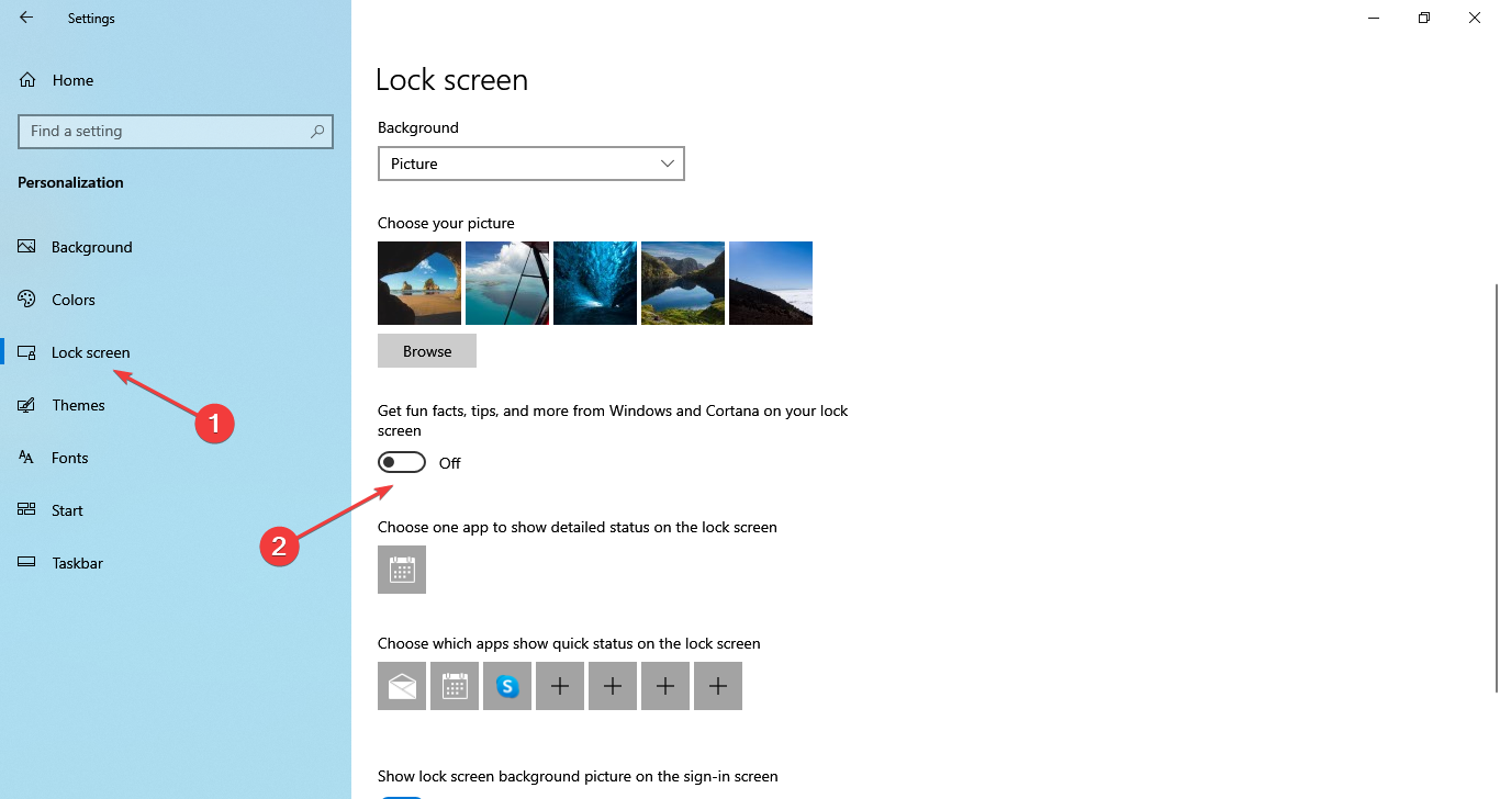 disable tips and pop-ups