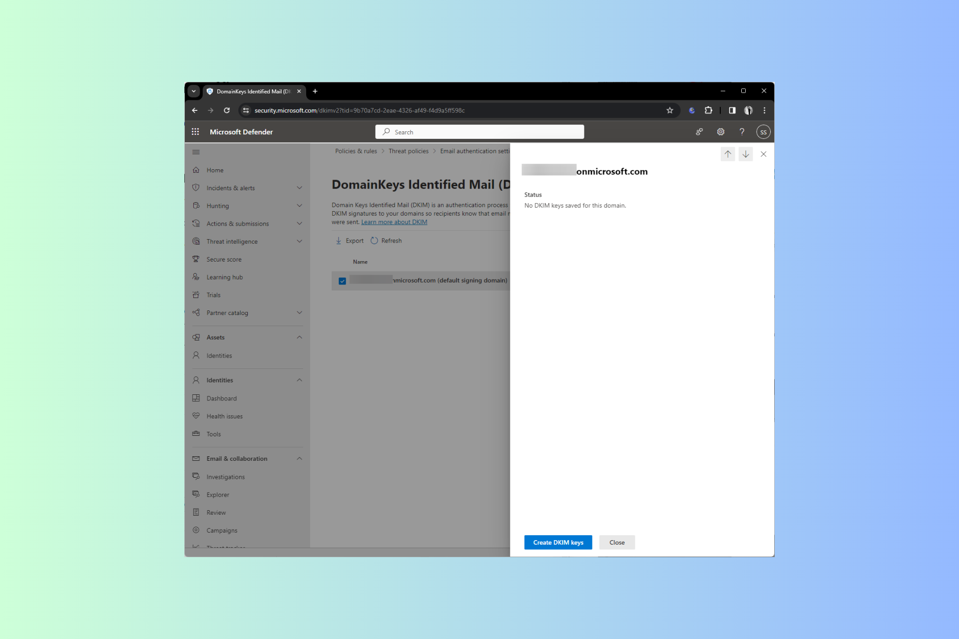 Setup DKIM on Office 365
