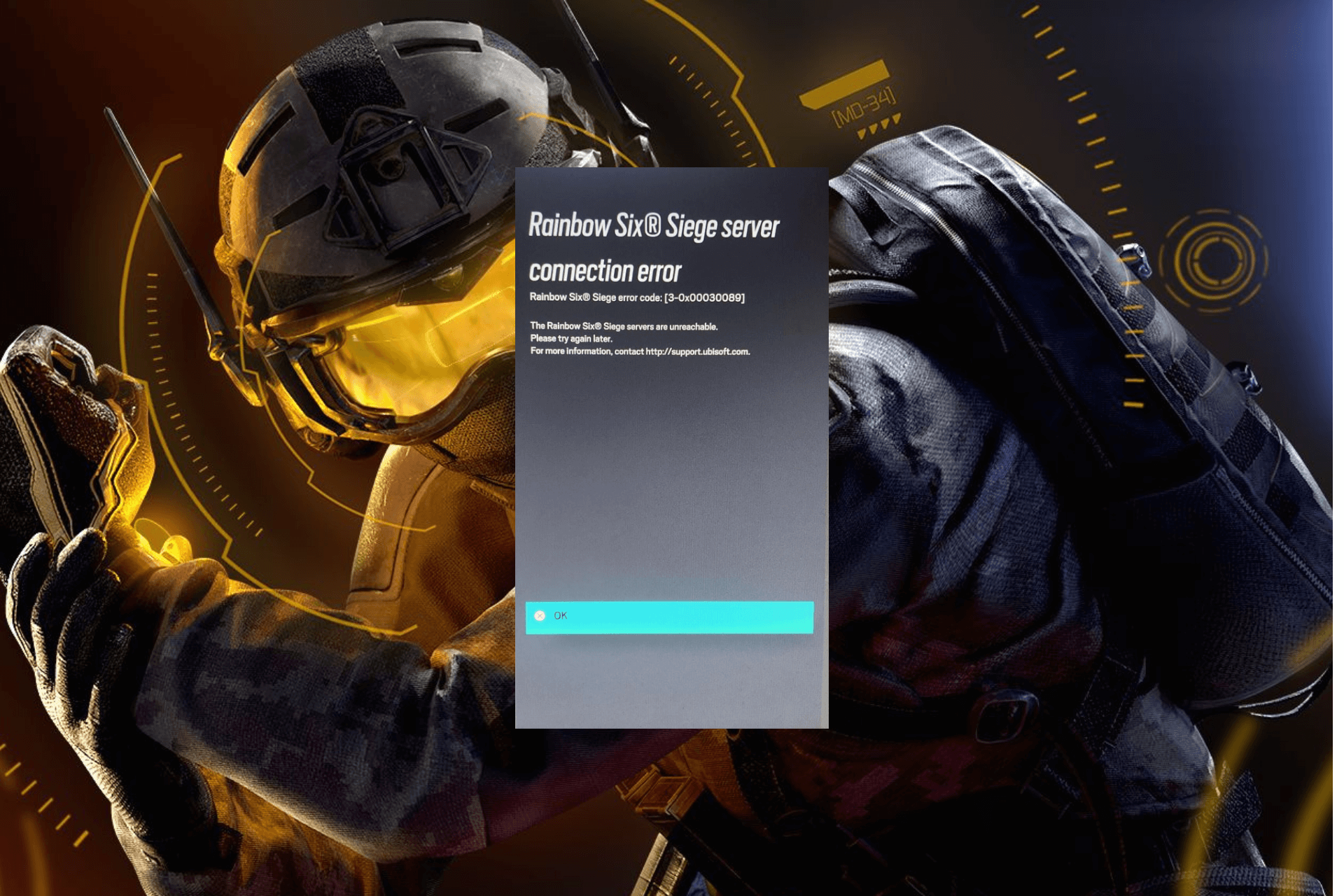Rainbow Six Siege Error Code 3-0x00030089